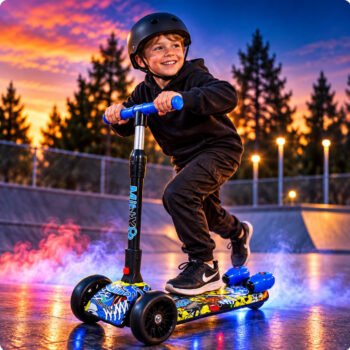 MistX 3 Wheel Foldable Kids Push Vapour Scooter Yellow