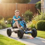 Thunder Eva Rubber Wheel Go Kart Blue