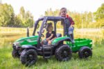 AgriPower 24V Ride-On Tractor with Trailer – Green