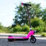 Prizm Kids 12V Electric Scooter with Flashlights and Headlight (Pink)